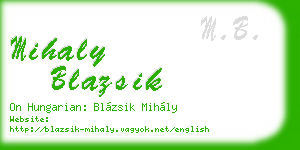 mihaly blazsik business card